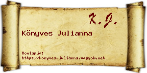 Könyves Julianna névjegykártya