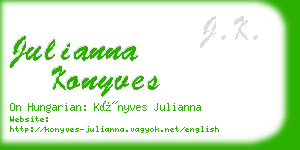 julianna konyves business card